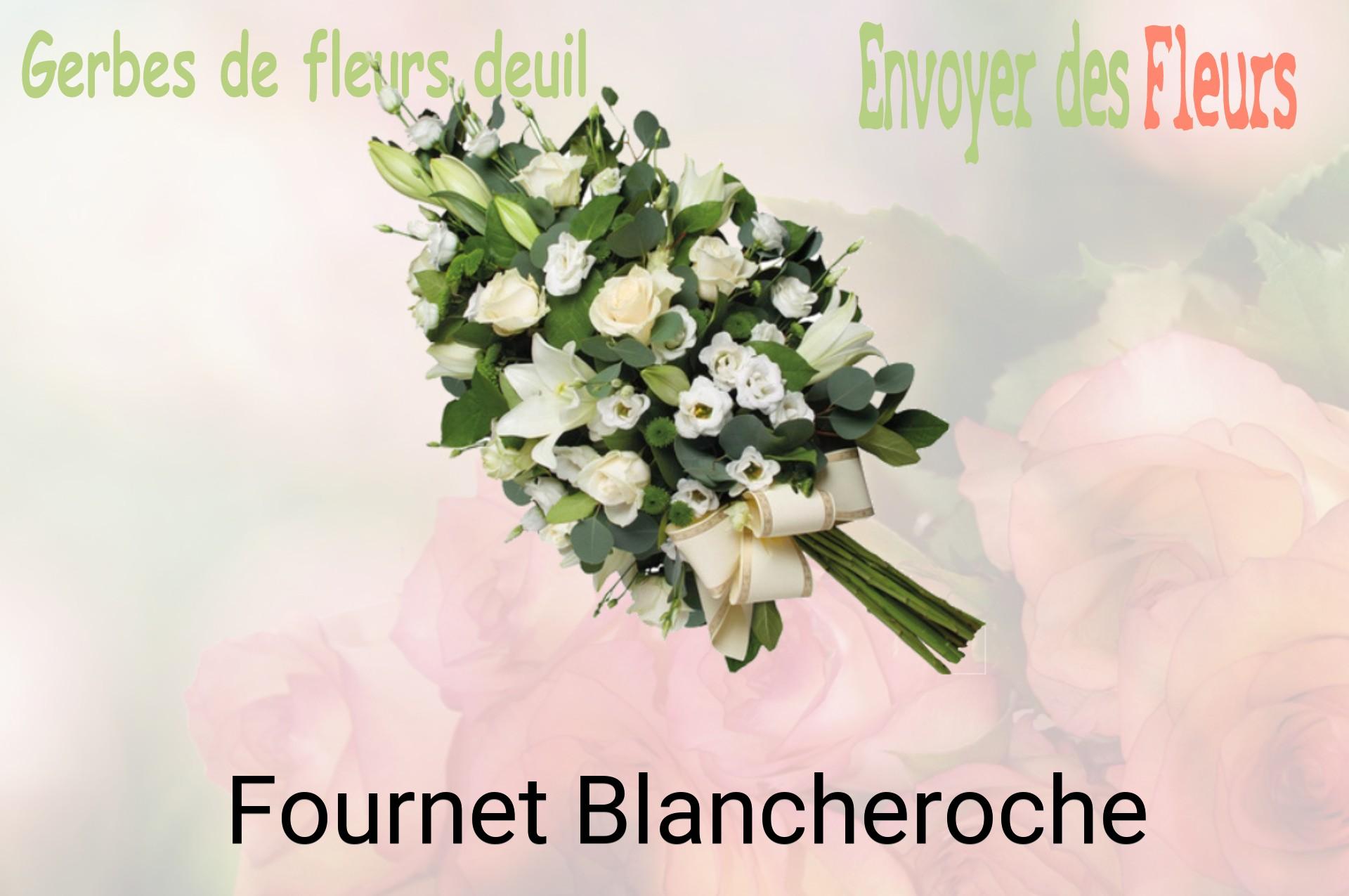 Gerbe de fleurs de deuil livrée à Fournet-Blancheroche